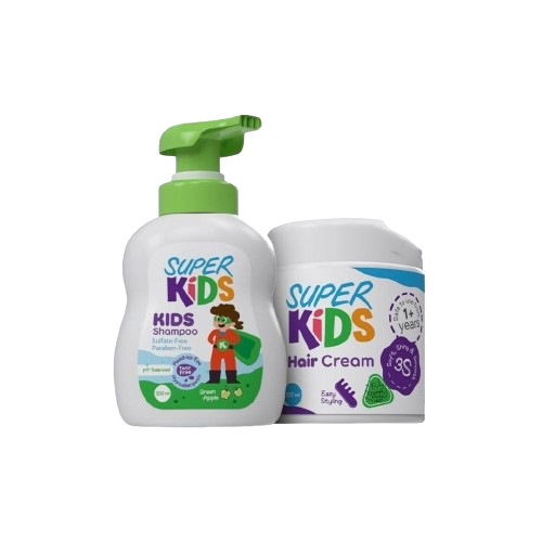 سوبر كيدز شامبو اطفال تفاح اخضر + كريم شعر 200 مل عرض